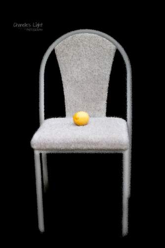 Playing around in photoshop. Perry gave me the inspiration of photographing the lemon on a chair.