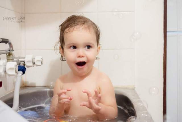 Daughter, Bath, Everyday, Bubbles, Play, fun